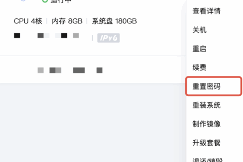腾讯云轻量应用服务器操作指南-管理实例-重置密码操作说明