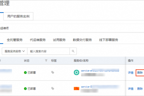阿里云计算巢管理服务实例-删除服务实例