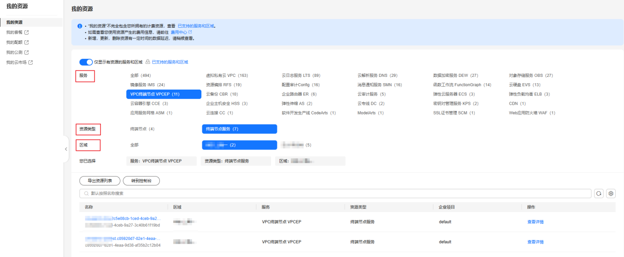 点击放大 华为云虚拟私有云 VPC-虚拟私有云和子网无法删除,如何处理?